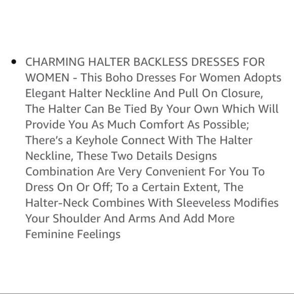 NEW CLASSIC BLACK HALTER DRESSw/Tags, Never been worn, Med. - Picture 10 of 16